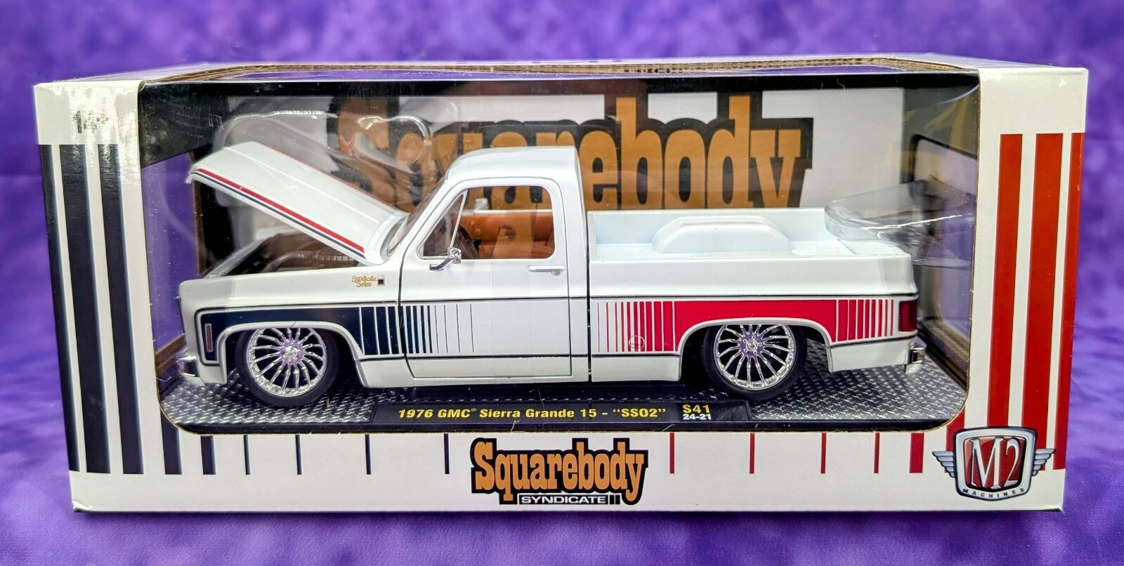 M2 Squarebody Syndicate 1976 GMC Sierra Grande 15 SS02 1/24 Scale S41 24-21