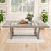 70.8'' Dining Room Table Kitchen Table w/ Heavy Duty Wooden Base for 6-8 People