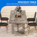 70.8'' Dining Room Table Kitchen Table w/ Heavy Duty Wooden Base for 6-8 People