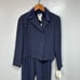 Y2K Studio Women’s 2 Piece Suit sz 6 Petite Navy Blazer Pants NEW #F189