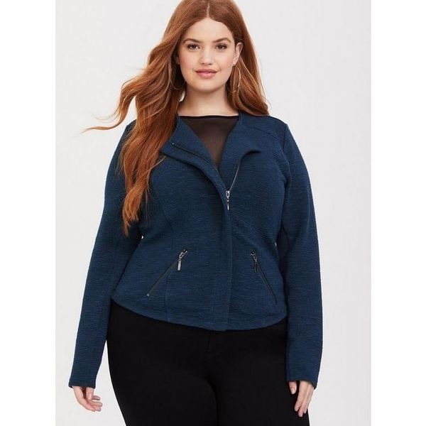 Torrid New Studio Double Knit Moto Jacket