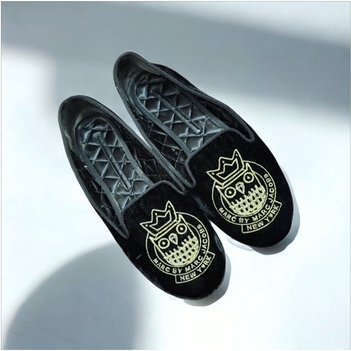 Marc by Marc Jacob velvet owl smoking slippers Size EU 39/US 8.5