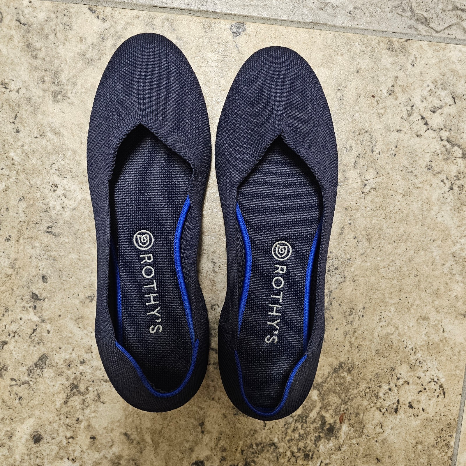 Rothy's Maritime Navy Blue The Flat Round Toe Ballet Flats 10.5