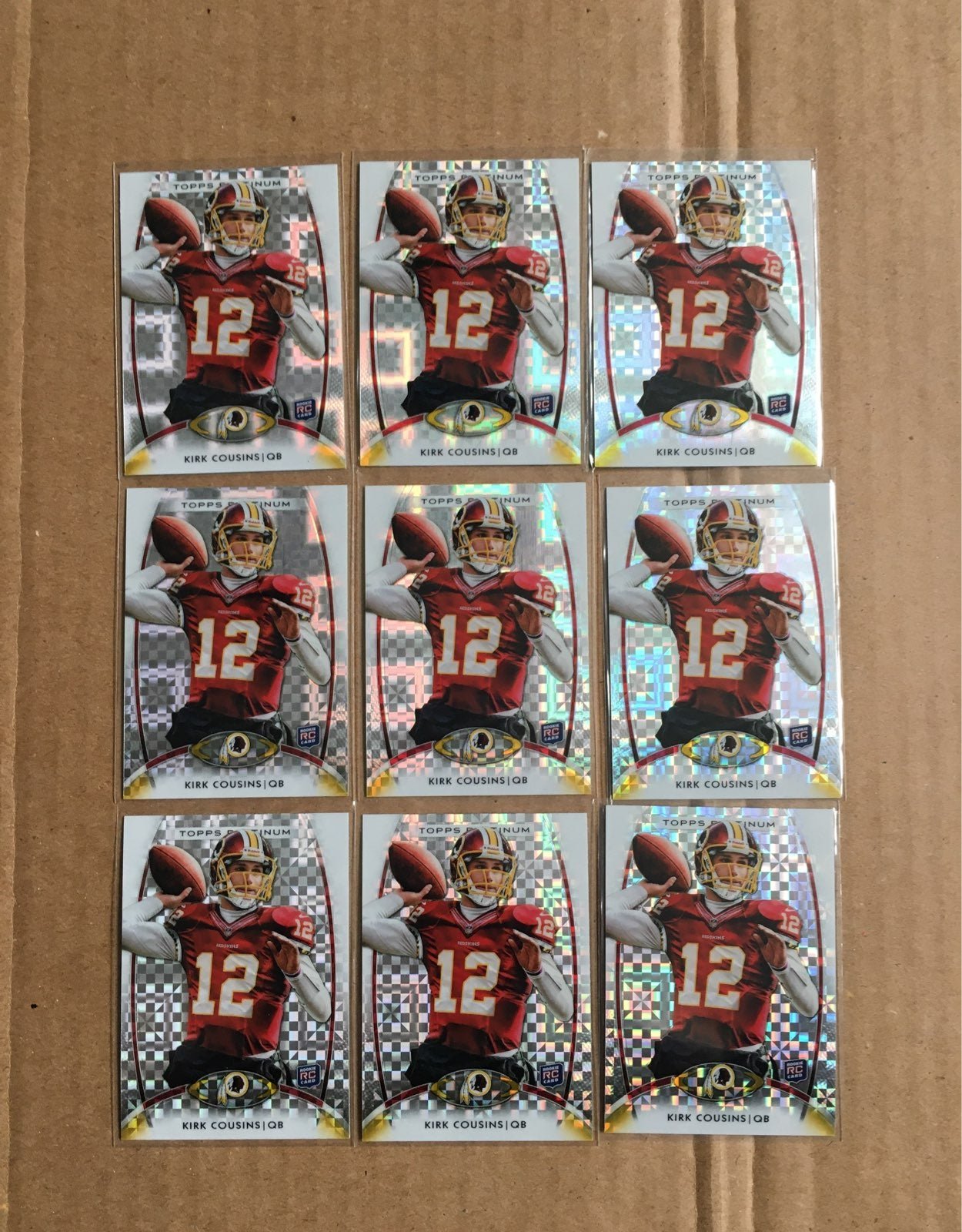 Kirk Cousins 2012 Topps Platinum Xfractor RC lot