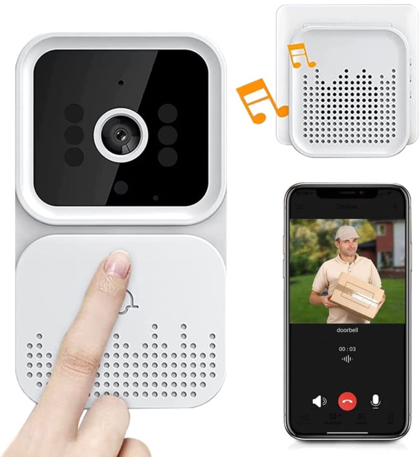Camera Doorbell Wireless with Chime Night Vision Cloud Storage Smart doorbell