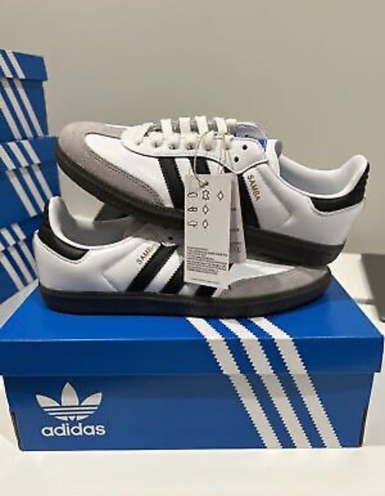 Adidas Samba OG cloud white/core black/clear granite 8.5/9.5