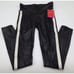 Spanx NEW size 2X black Faux Leather Stripe Leggings style 20187