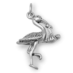Oxidized 3D Stk with Baby Charm
