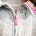 Lululemon Women’s Fireside Scuba Hoodie Jacket Cable Knit Full Zip Grey Pink 8