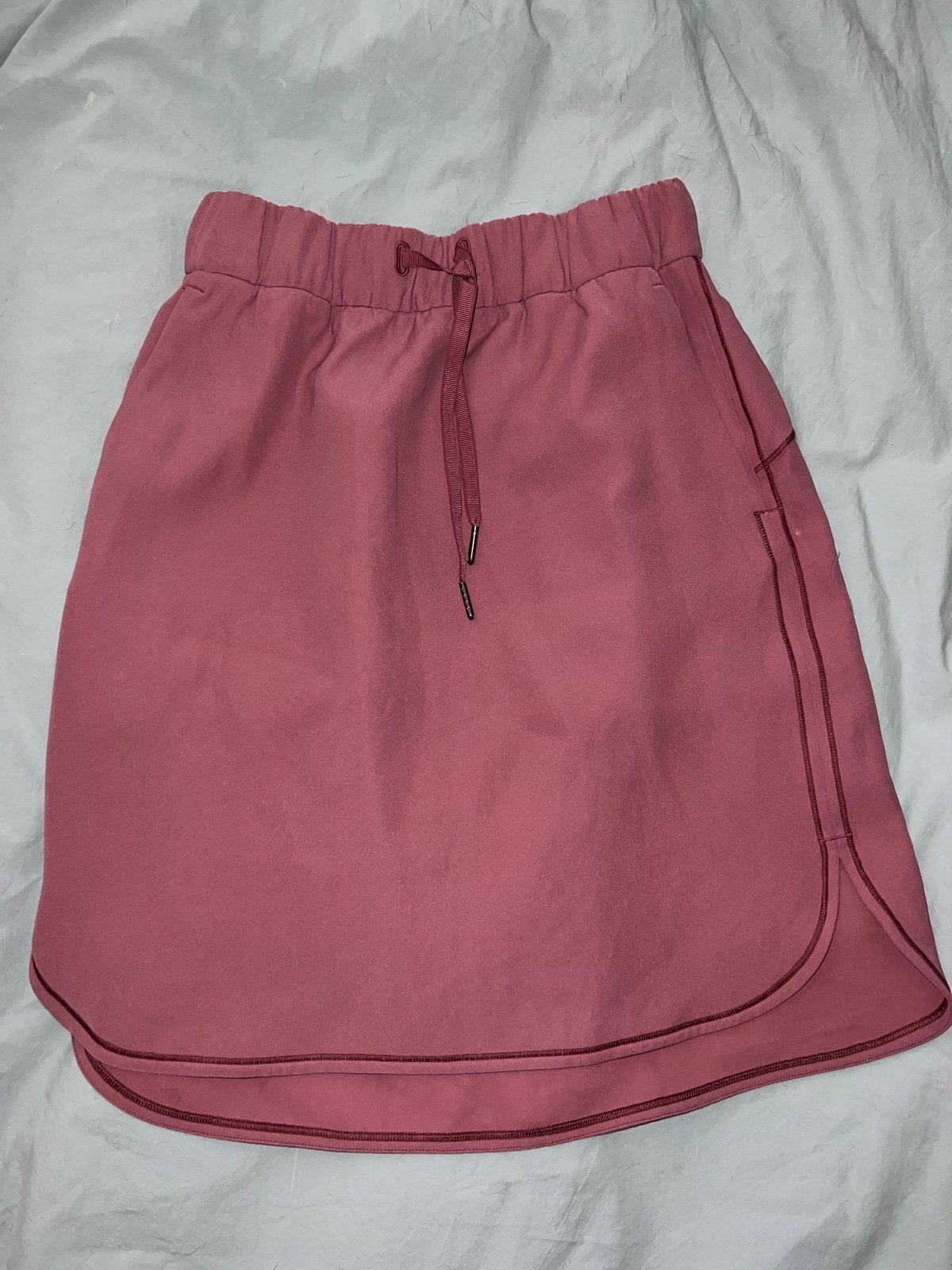 Lululemon Misty Merlot Pink Mauve On The Fly OTF Skirt 4 EUC