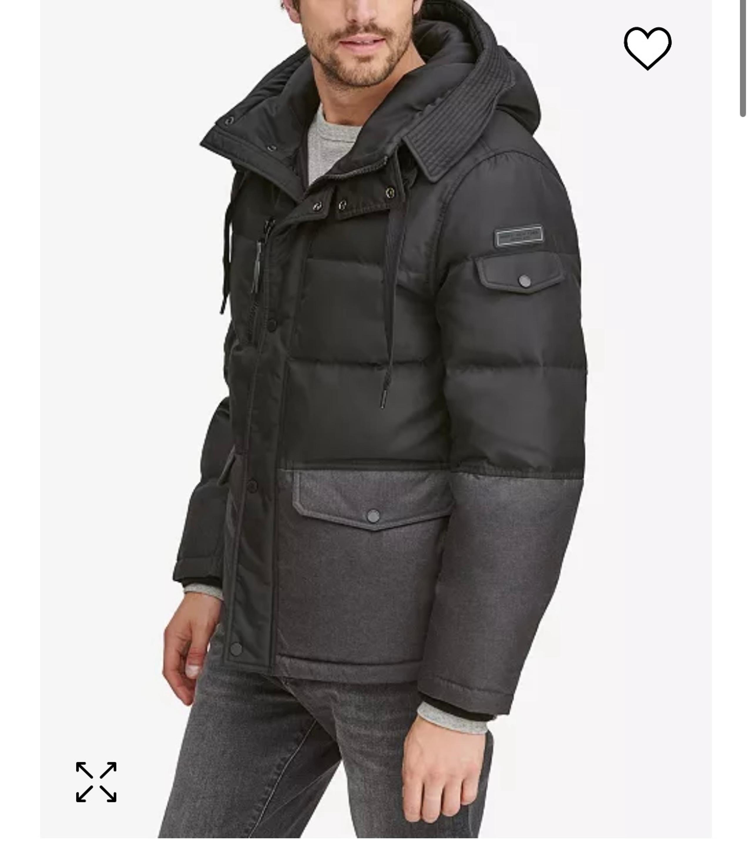 Men's Stanton Mid-Length Hooded Puffer Jacket Size M - Marc New York