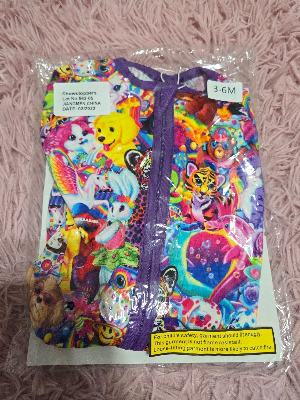 Showstoppers Bamboo Lisa Frank 90s girl zippy