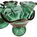 Vintage Anchor Hocking Emerald Green Glass Tulip Cups Ice Cream Sundae
