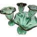 Vintage Anchor Hocking Emerald Green Glass Tulip Cups Ice Cream Sundae