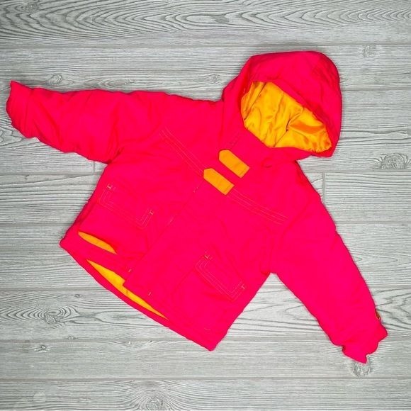 Slalom pink girls zip up jacket with hood coat 3t