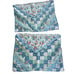 American Pacific Patchwork Pillow Shams Floral Checkered Envelope 21 x 28 Vtg