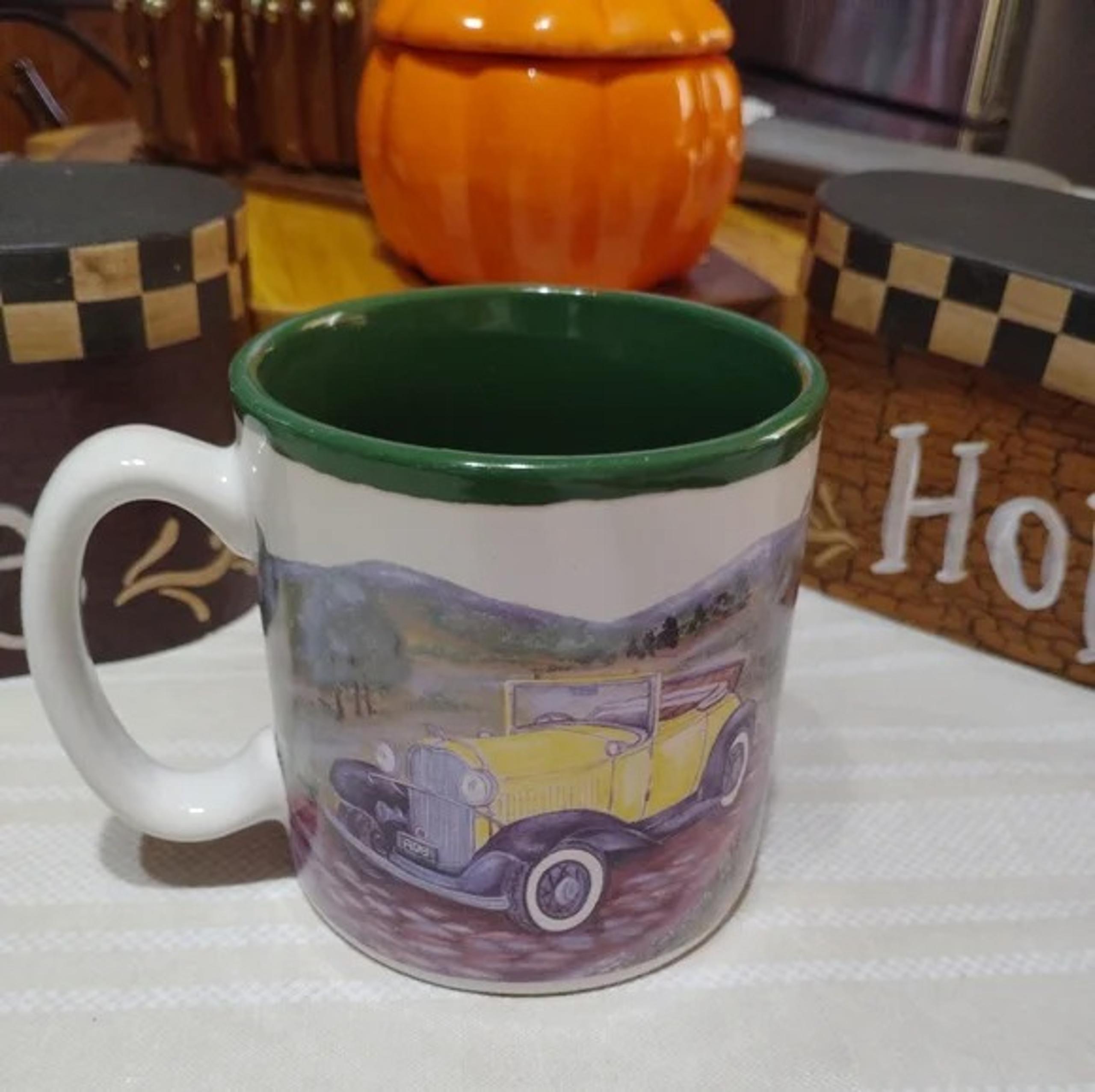 Mug Antique Car Mug / 1932 Yellow Ford Roadster Mug Burton &Burton