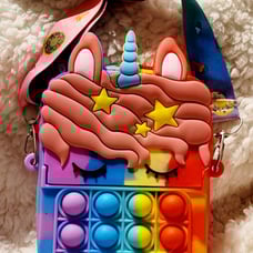 BN Mini Rainbow silicon fidget pop Unicorn purse