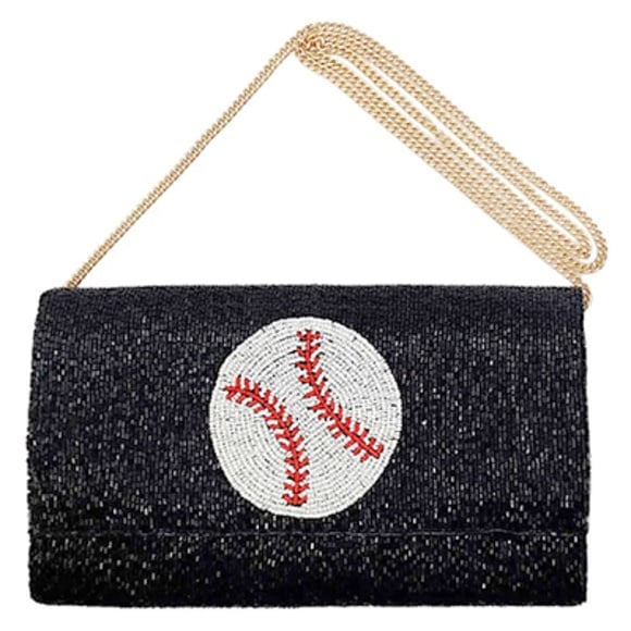 Beaded Baseball Clutch