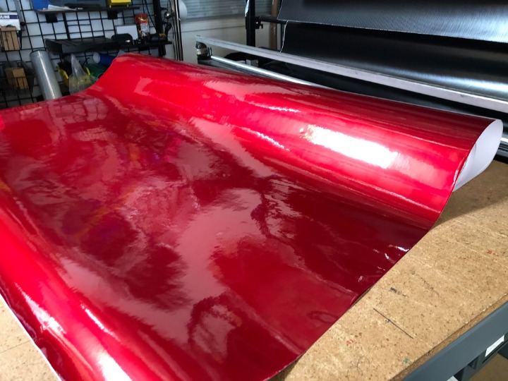 Gloss Candy Apple Red Car Vinyl Wrap Full Roll - 5ft x 60ft
