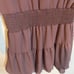 Krisa REVOLVE NWT Smocked Surplice Mini Dress Dark Brown Tiered Drop Waist Sz S
