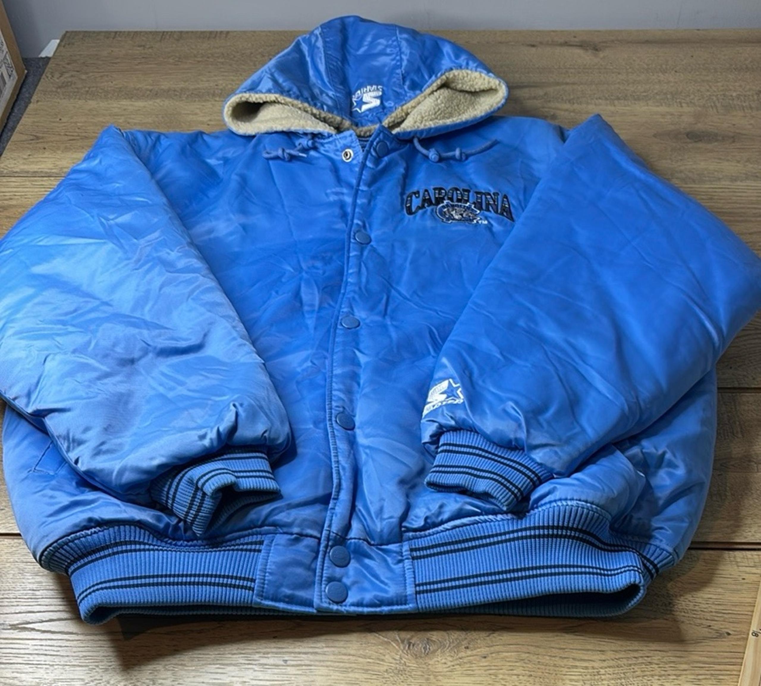 Men’s Vintage 90s Starter Nylon NC Tarheels Bomber Jacket Size XL