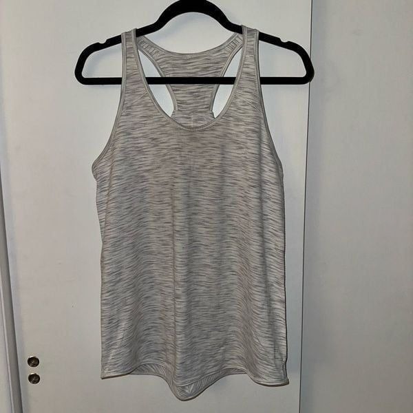 Lululemon Womens Essential Tank Top Heathered White Gray No Size EUC