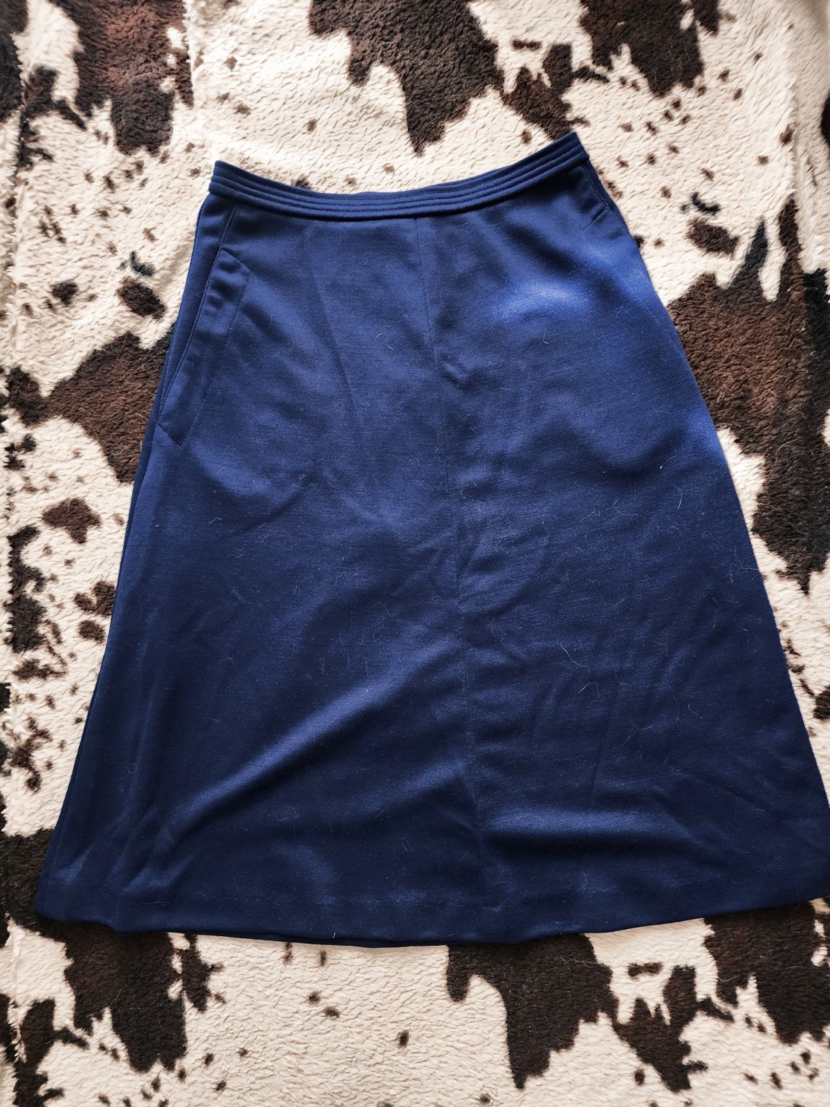 WOMEN'S 60'S A-LINE MIDI SKIRT - NAVY