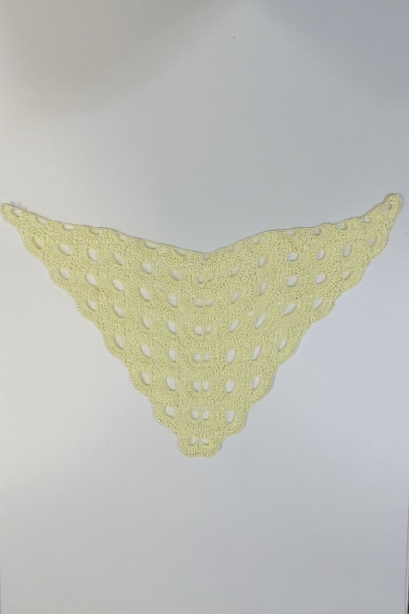 Handmade Yellow Crochet Shawl