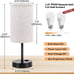 NEW Set of 2 Table Lamp for Bedroom, Bedside Table Lamps,