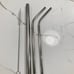 NWT 4 Reusable Stainless Steel Straw Sets - each pouch is uniquely labeled