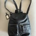 Tignanello Black Leather Lined Backpack w/keychain