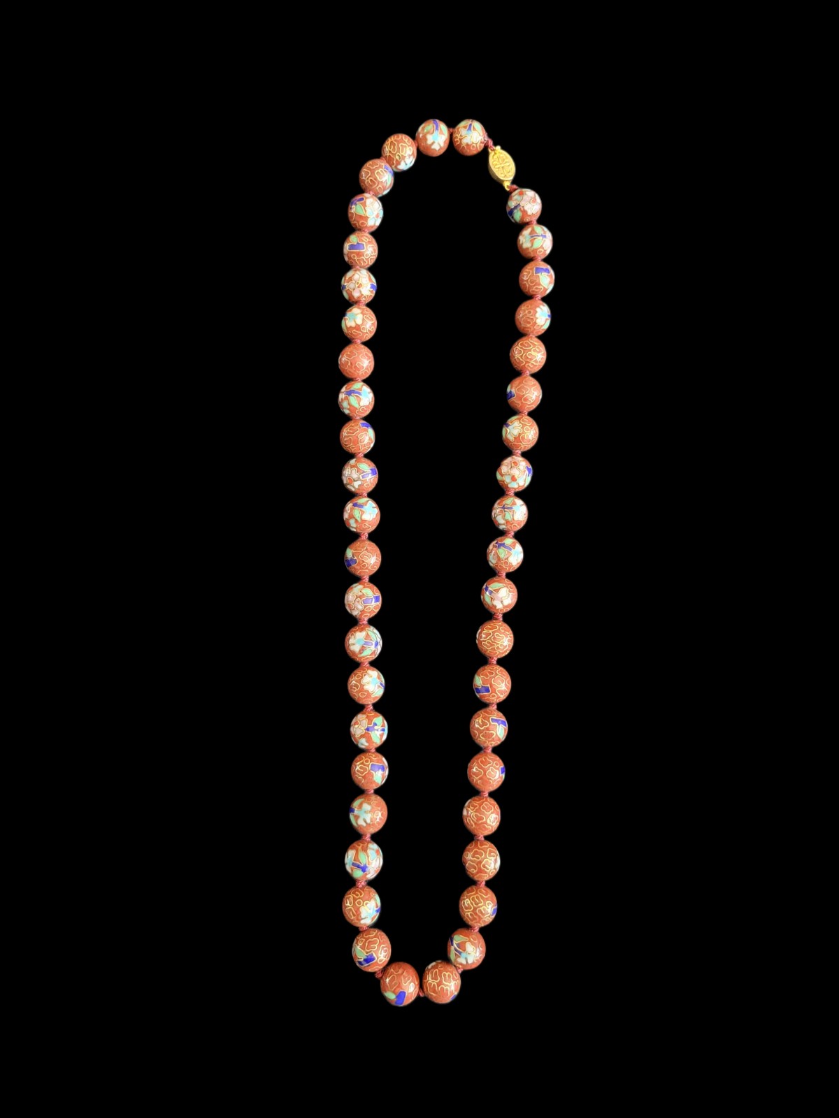 Authentic cloisonne bead necklace