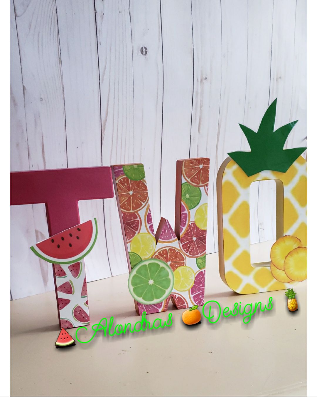 TWO itti fruity letters