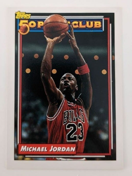 Michael Jordan Basketball Trading Card - Topps 50 Point Club #205 1992-93