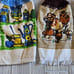 Vintage 1970s Crochet Oven Door Towel Lot Of 12 Mushrooms Cozy Cottage Hand Made