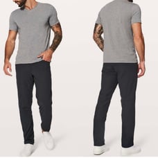 Lululemon Athletica Men's ABC Pants Dark Gray/ Blue Melanite 33 In excellent co