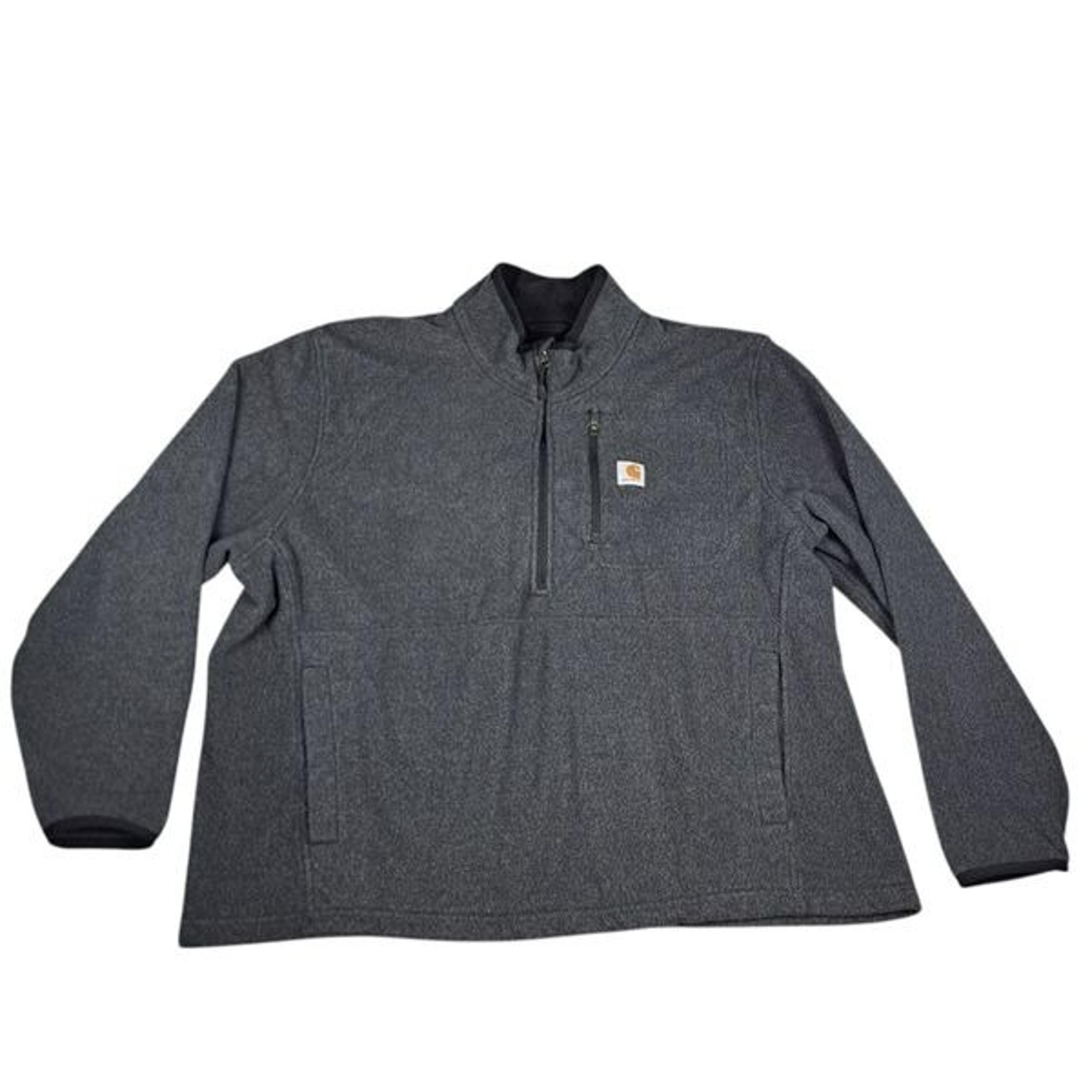 Carhartt Jacket Mens 2XL Gray Charcoal Dalton 1/2 Zip Fleece Pullover