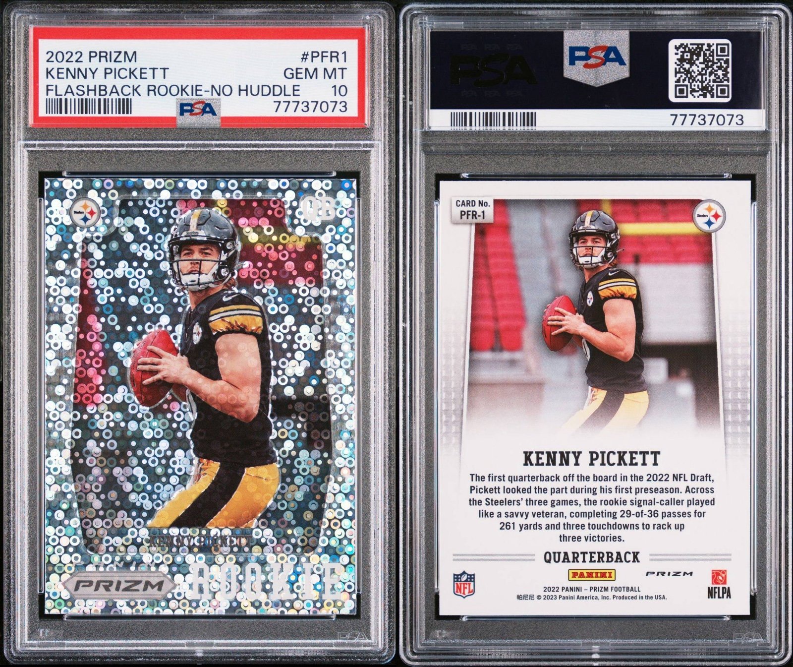 PSA 10 Kenny Pickett no huddle prizm LOW POP!!