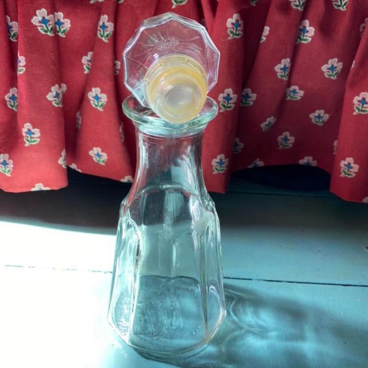 vintage glass milk bottle