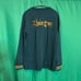 UNDERCOVER green/gold embroidered collegiate logo sweatshirt