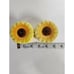RARE VINTAGE NICE MCM MID CENTURY FIGURAL SUNFLOWER FLOWER SALT & PEPPER SHAKERS