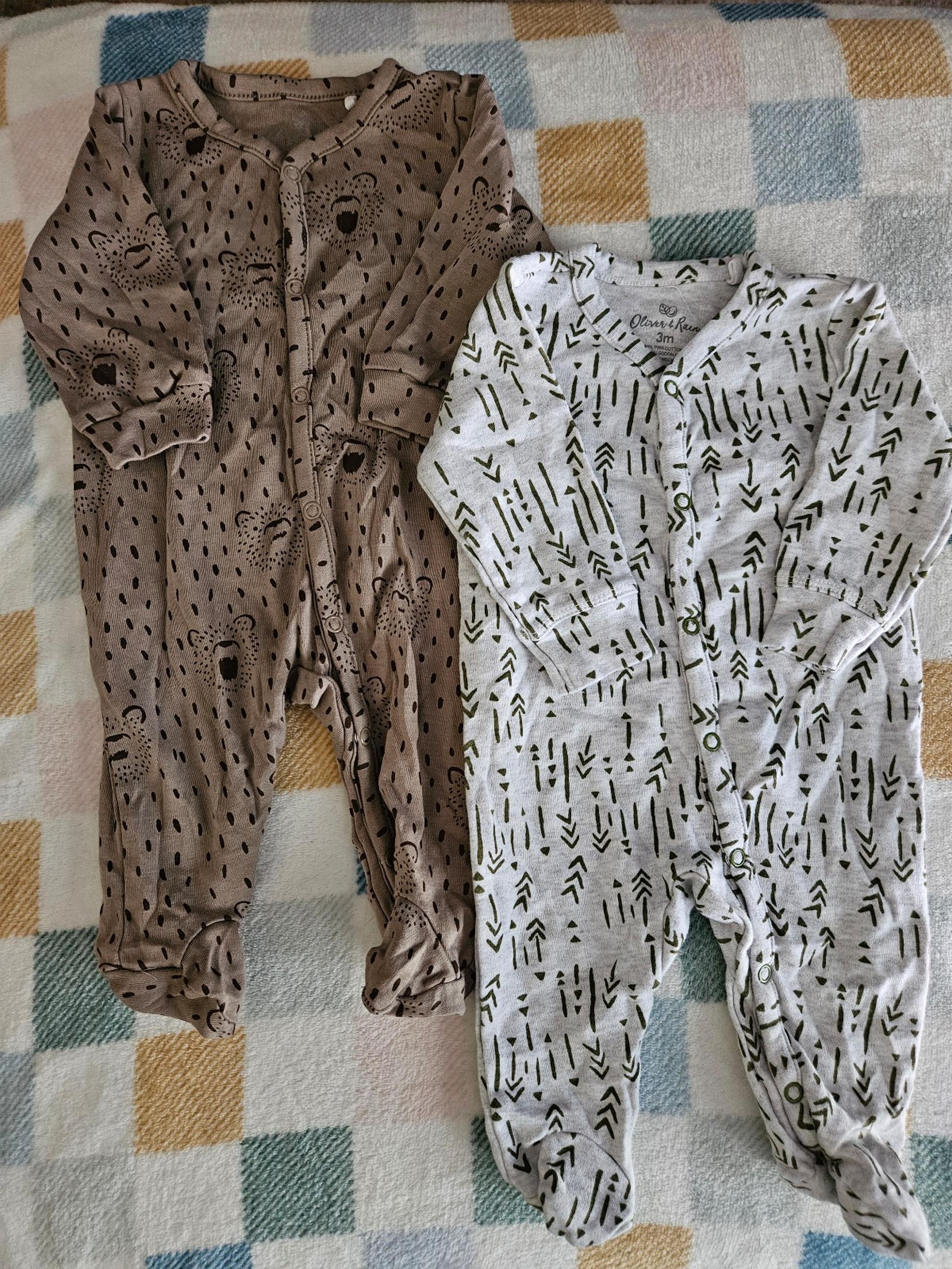 Oliver & Rain, Nordstrom, Baby Cotton Sleepers, Size 3mo