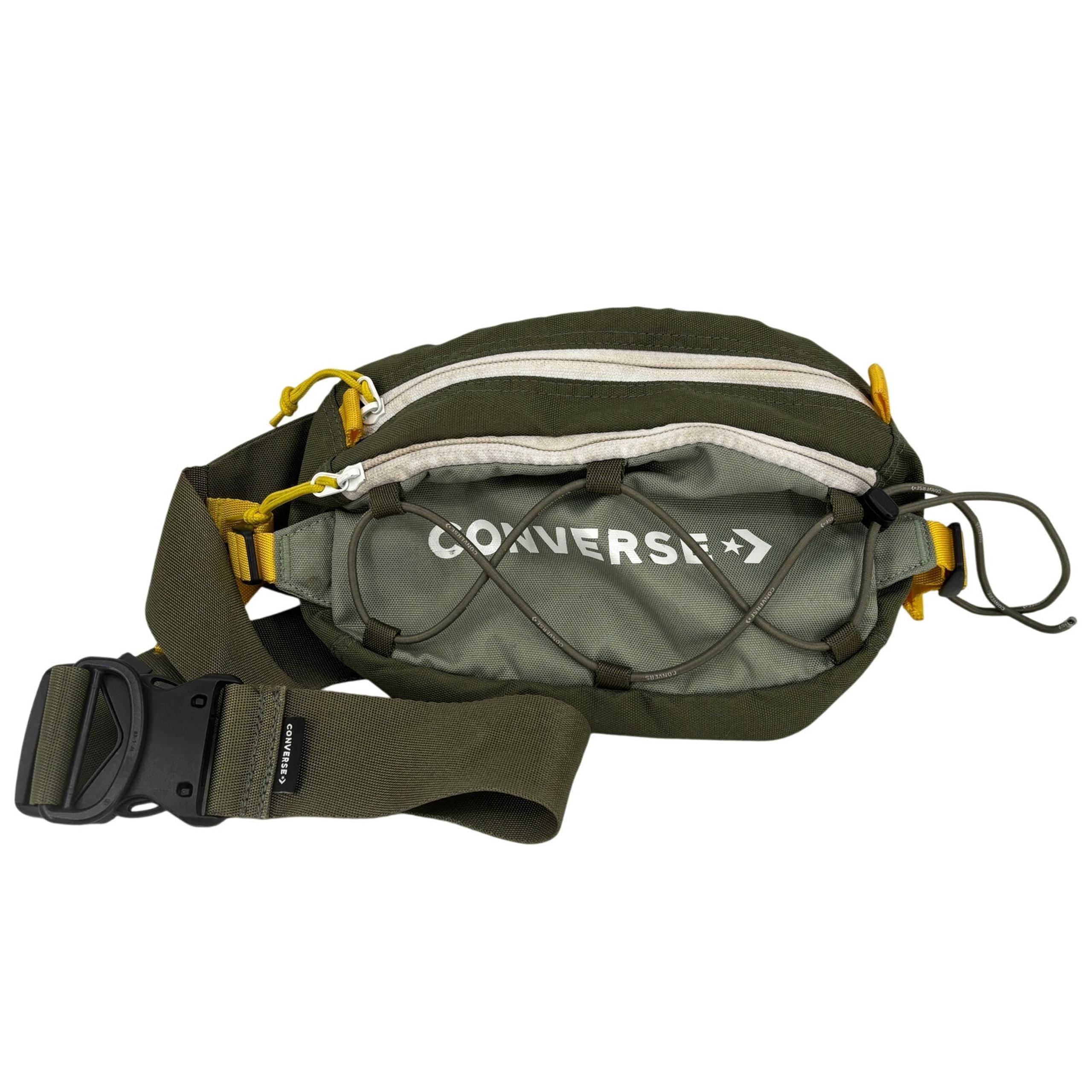 Converse Fanny Pack Olive Green Adjustable Waist Belt Bag Zip Compartments