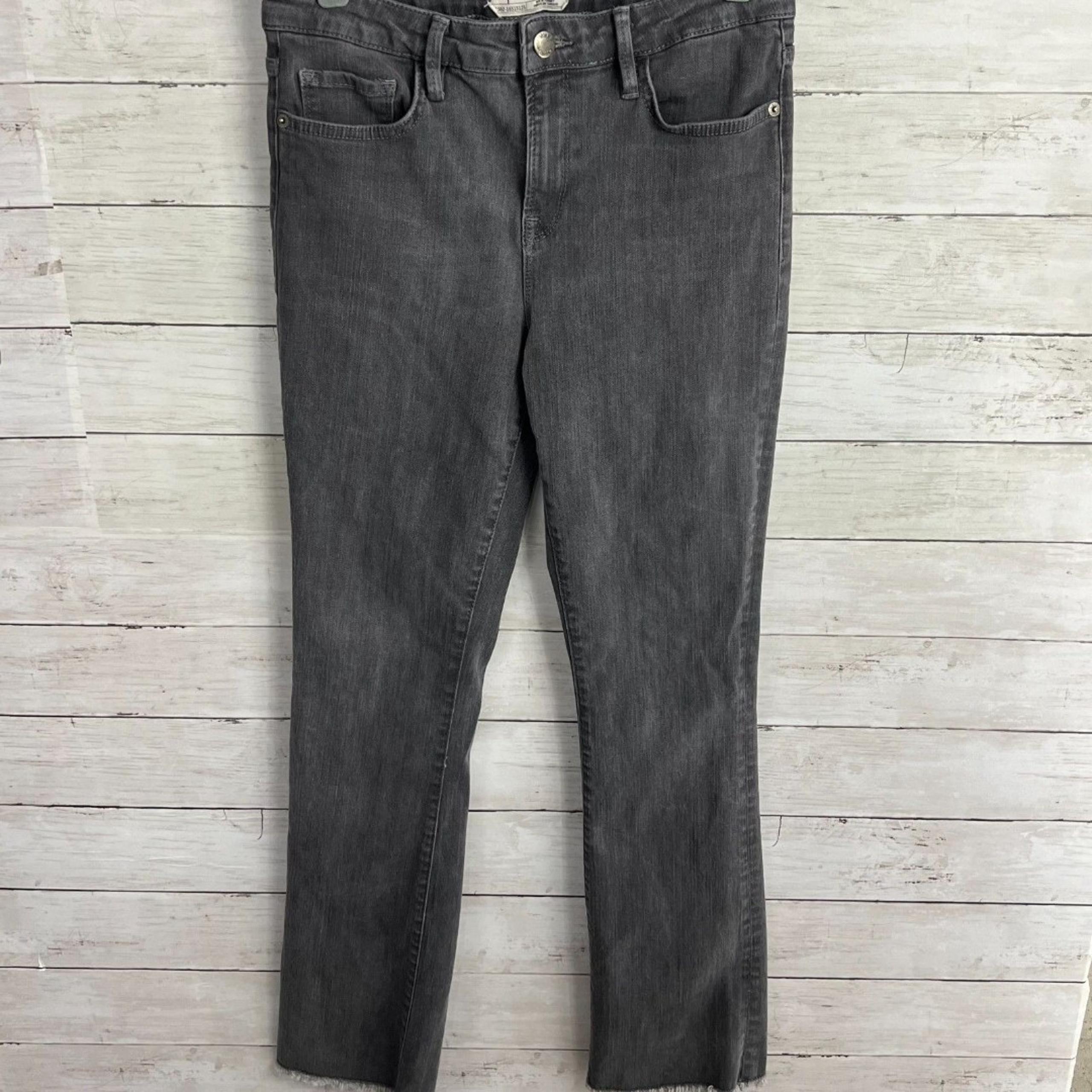 Free People Black Bootcut Raw Hem Jeans