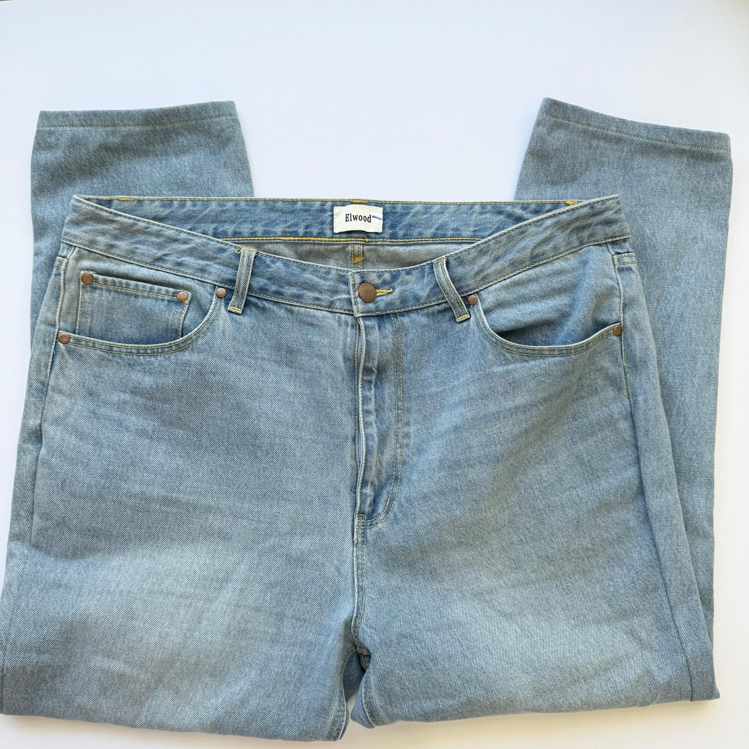 Men’s EUC-like new ELWOOD vintage wash jeans- ST# CD00003