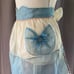 50’ Retro Blue Pink Cream Fancy Sheer Apron