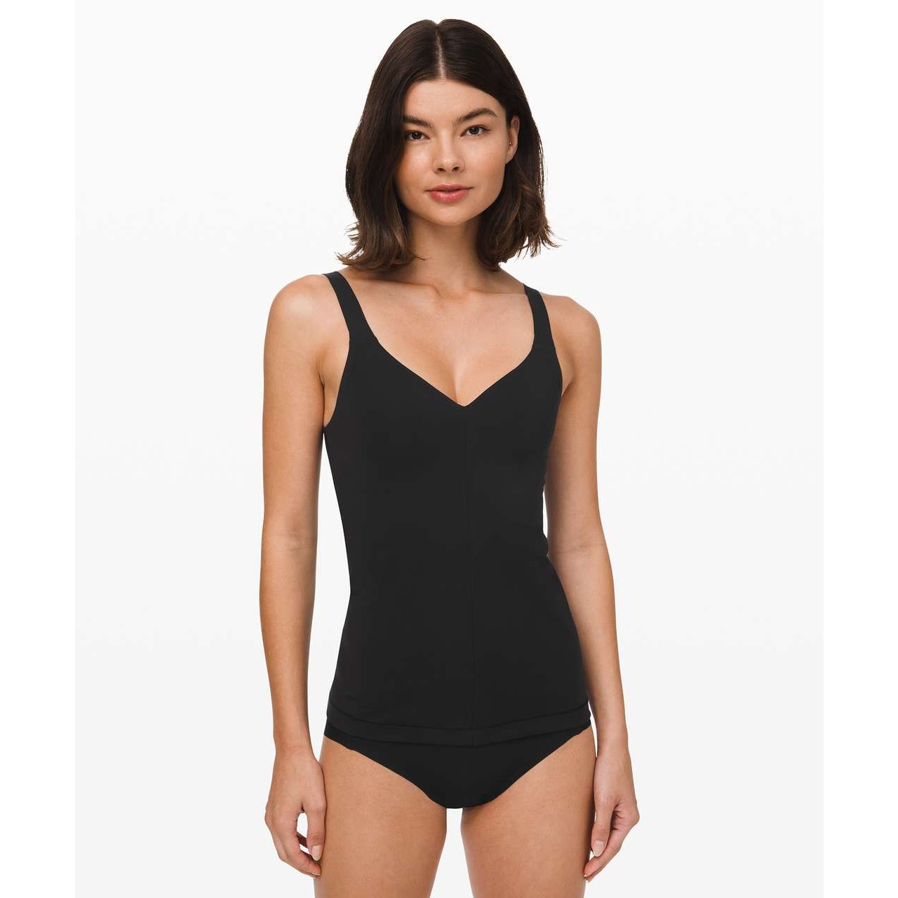 Lululemon Simply Sleek 2-in-1 Tank Black Size 8 Shapewear Layer Built-In Bra
