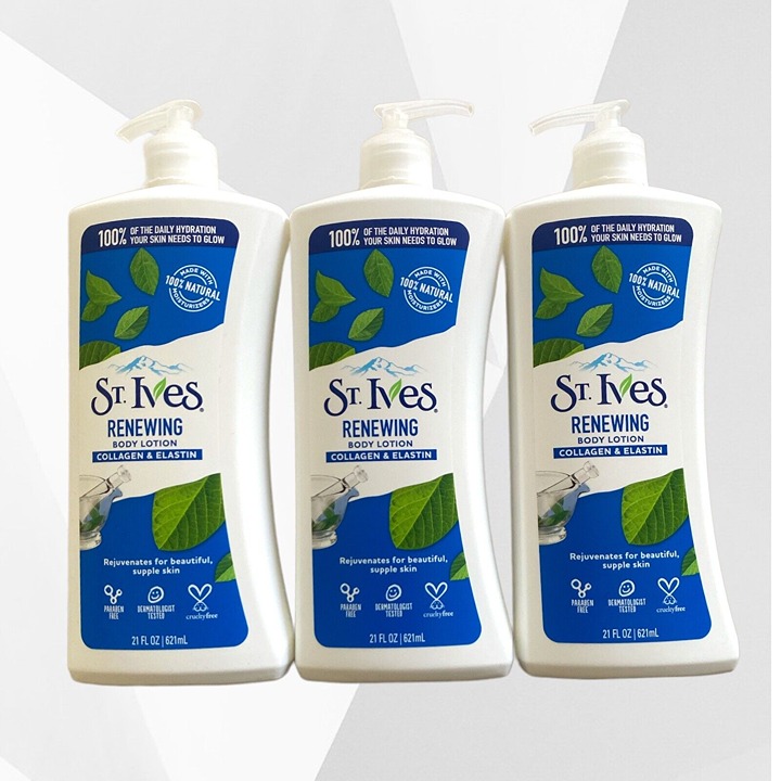 Lot of 3 St. Ives Renewing Collagen Elastin Body Lotion 21 oz each
