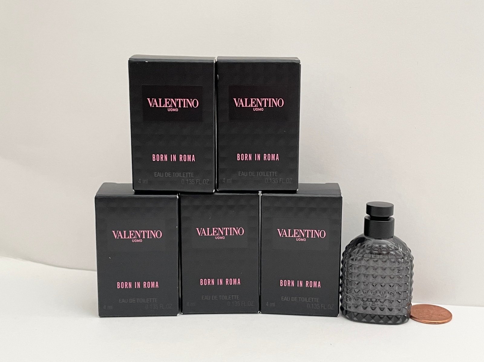 5 Valentino Uomo Born In Roma Eau de Toilette 0.135oz 4mL Travel Mini Dabber